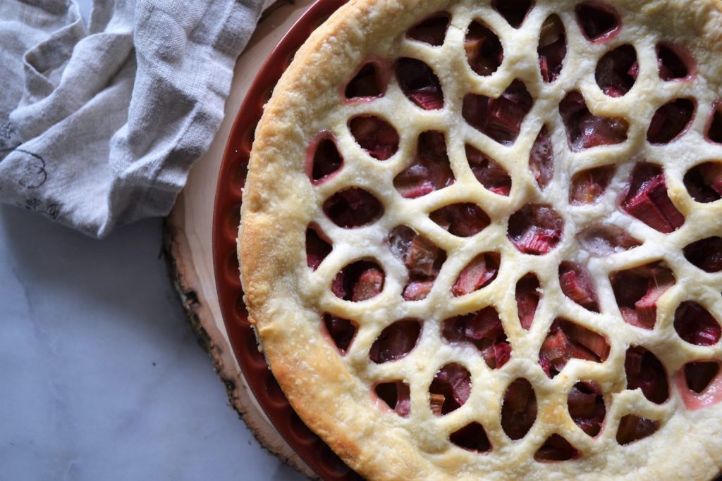 Honey lime rhubarb pie recipe
